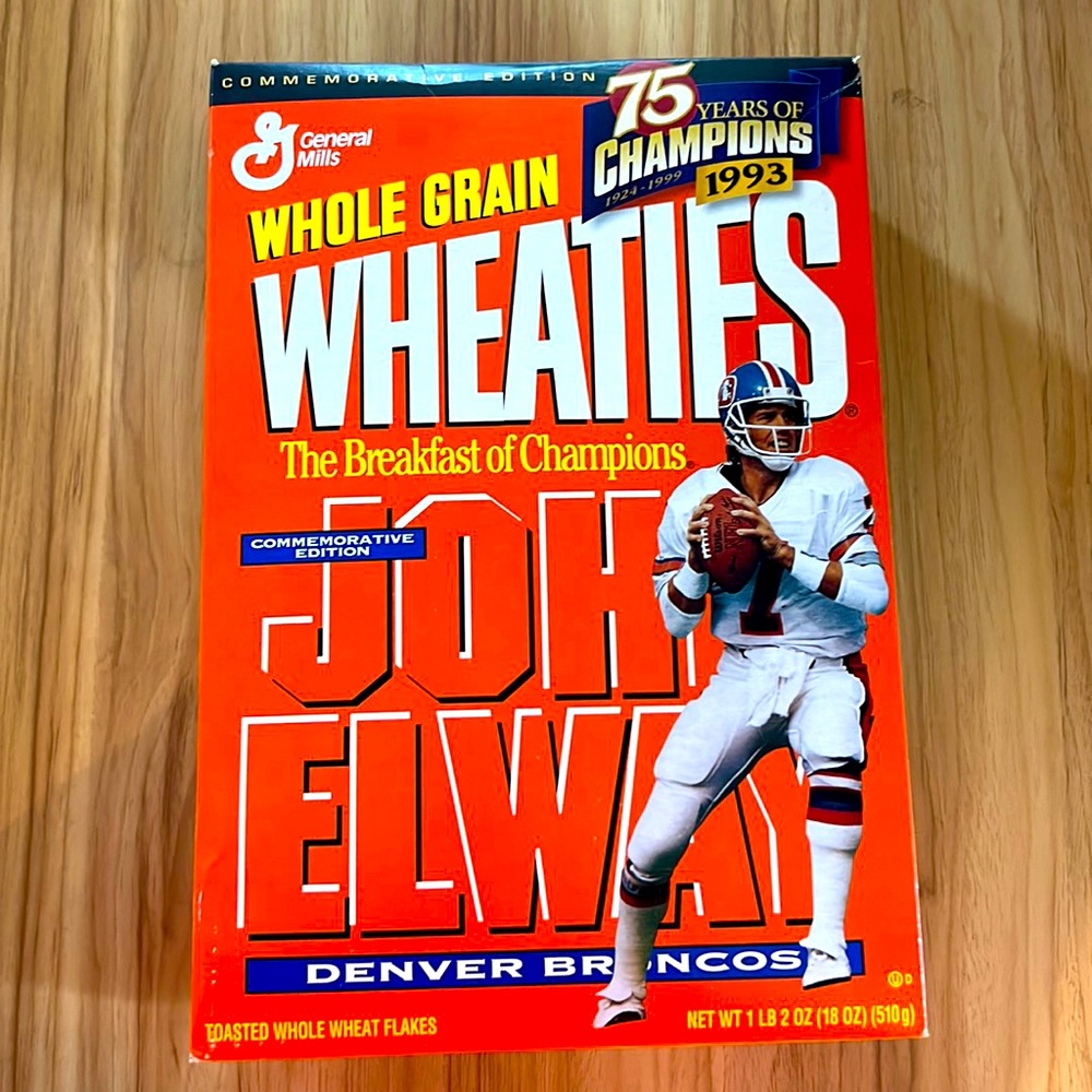 Vintage 2000 Denver Broncos John Elway Commemorative Wheaties Box Unopened